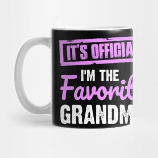 It's Official I'm The Favorite Grandma Vintage Grandmother | Funny family Mug